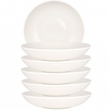 Set 6 farfurii adanca BLOOM portelan Bonna Iris White 23cm 1000ml