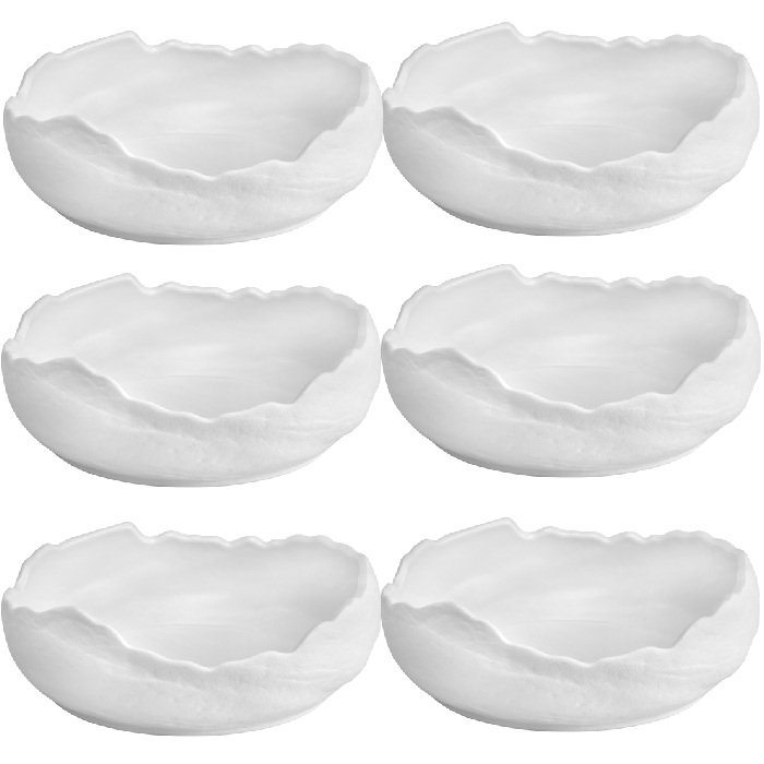 Set 6 farfurii adanci CULINARO WHITE NEST 20xh7,2cm, 800ml