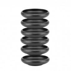 Set 6 farfurii adanci din ceramica Culinaro Atlas Black 9,5cm