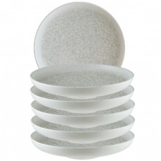 Set 6 farfurii adanci din portelan BONNA LUNAR WHITE 28cm