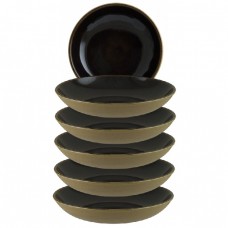 Set 6 farfurii adanci din portelan BONNA SPHERE SOIL 23cm,1000ml