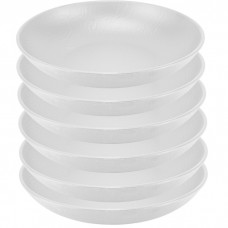 Set 6 farfurii adanci melamina Tilda Matt White 23xh4,5cm