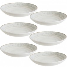 Set 6 farfurii adanci portelan BONNA GALATA 23cm,1000ml(S-GAL BLM23CK)