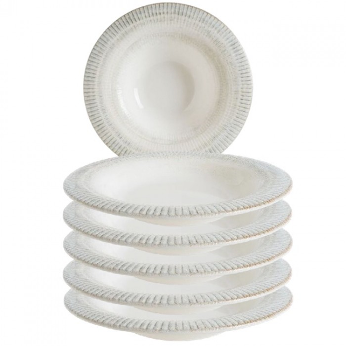 Set 6 farfurii adanci portelan BONNA GALATA 28cm(S-GAL ABS 28CK)