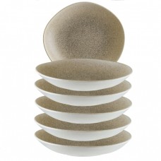 Set 6 farfurii adanci portelan BONNA LUCA SALMON 26cm,1000cm 