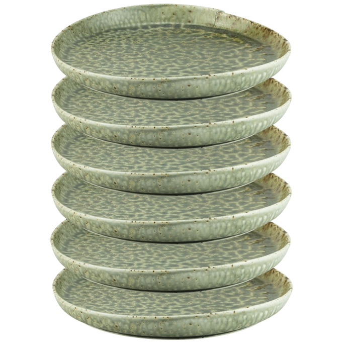 Set 6 farfurii cu margine,portelan Culinaro Hazel Green 30,5xh3cm