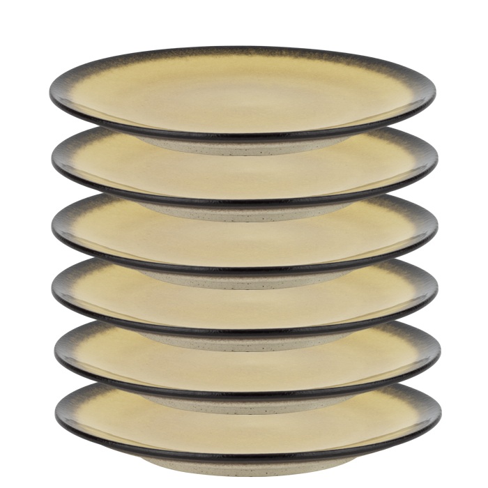 Set 6 farfurii din portelan Culinaro Gio Amber 20cm