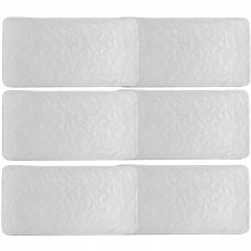 Set 6 farfurii dreptunghiulare Culinaro North din portelan 25x13xh1,7cm