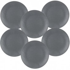 Set 6 farfurii melamina Tilda Matt Grey 20xh2cm