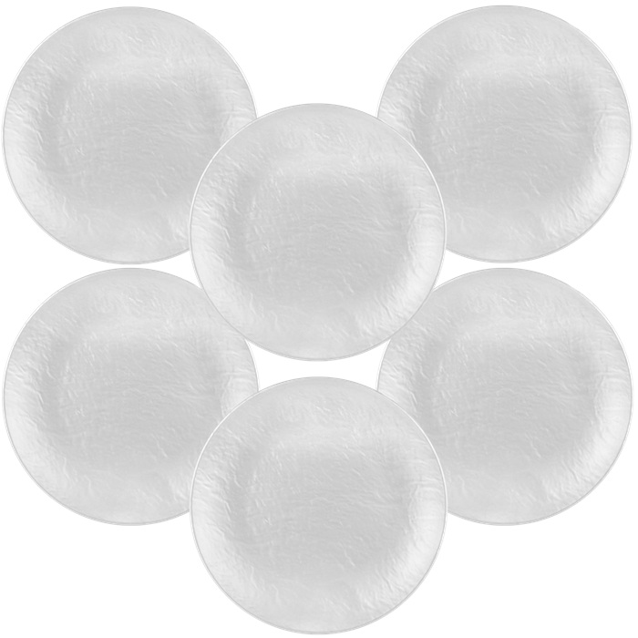 Set 6 farfurii melamina Tilda Matt White 26xh2,3cm