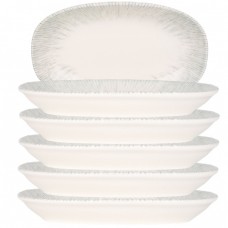 Set 6 farfurii ovala portelan BONNA IRIS 15x8,5cm 