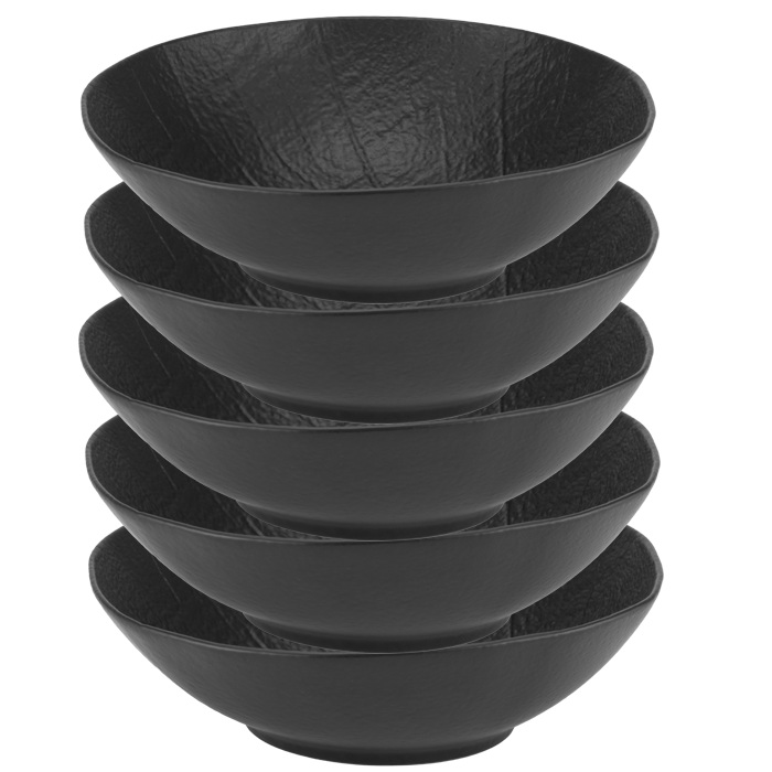 Set 6 farfurii ovale adanci  portelan Culinaro Willow Black 19cm