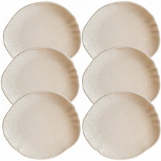 Set 6 farfurii ovale din portelan BONNA SAHARA TONE 20x17cm(SHA TON 20OV)