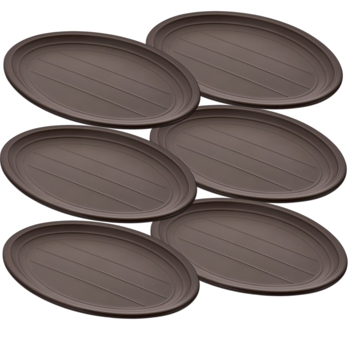 Set 6 farfurii ovale melamina Terra 22,5x15cm