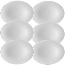 Set 6 farfurii ovale melamina Tilda Matt White 35x26xh2,7cm