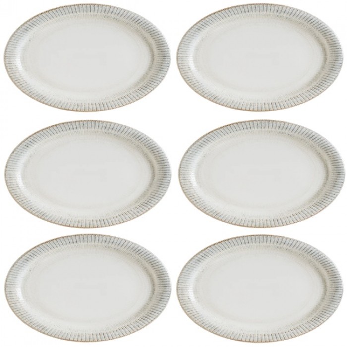Set 6 farfurii ovale portelan BONNA GALATA 32cm(S-GAL ABS 32OV)