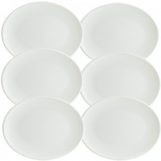 Set 6 farfurii ovale portelan Bonna Iris White 25x19cm 
