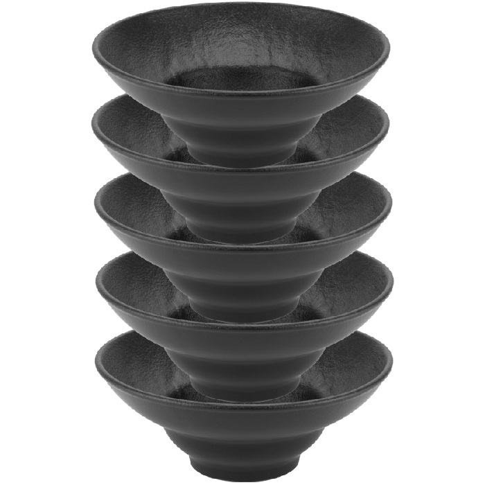 Set 6 farfurii portelan adanci Culinaro Meteor Black 20xh7,5cm, 800ml