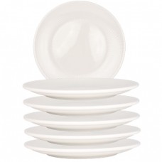 Set 6 farfurii portelan BONNA IRIS WHITE 23cm