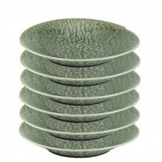 Set 6 farfurii,portelan Culinaro Hazel Green 18xh4,3cm