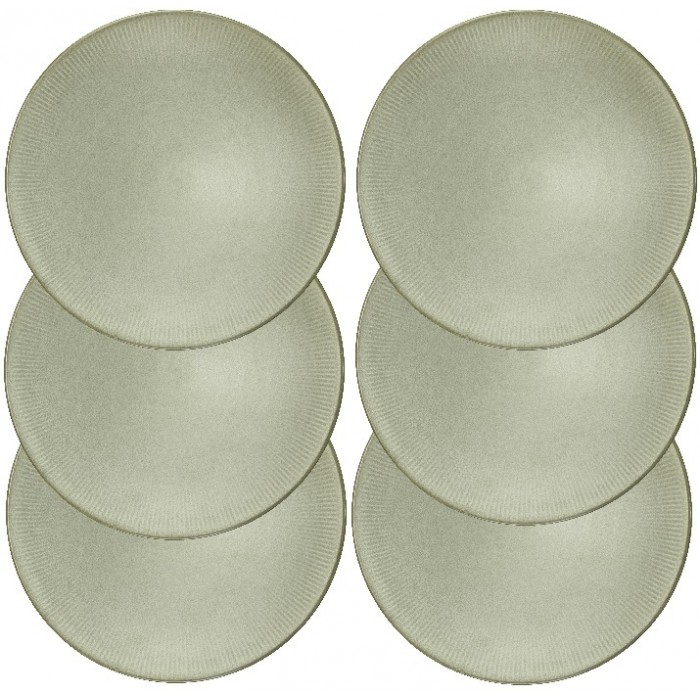 Set 6 farfurii portelan Culinaro Moss 21cm