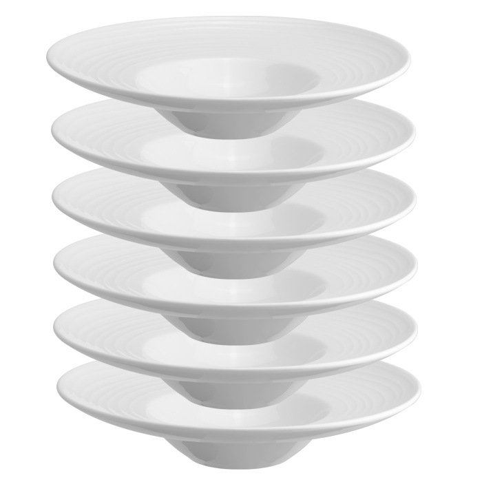 Set 6 farfurii portelan Culinaro Wave pentru paste 25cm