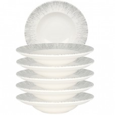Set 6 farfurii portelan GOURMET BONNA IRIS adanca 24cm 400ml