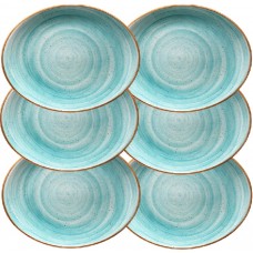 Set 6 farfurii portelan ovale BONNA AQUA 25x19cm (AAQ MOV 23CK)