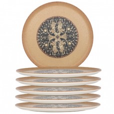 Set 6 farfurii portelan pizza MESOPOTAMIA MOSAIC Wood 32cm