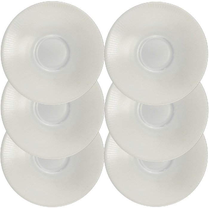 Set 6 farfurii portelan suport ceasca 220ml Culinaro White Moss 15cm