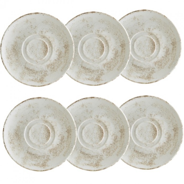 Set 6 farfurii suport din portelan BONNA NACROUS MATT 19cm