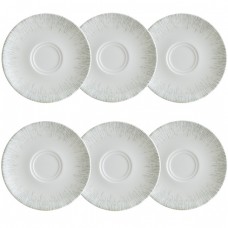 Set 6 farfurii suport portelan BONNA IRIS 16cm pentru ceasca 