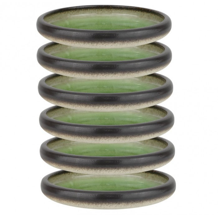 Set 6 farfuriie din portelan Culinaro Gio Emerald 9,5cm