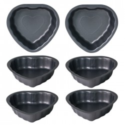 Set 6 forme metalice de copt briosa RAKI 12cm,inima...