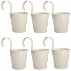 Set 6 galetuse metalic servire cartofi prajiti snacks FERONYA galetusa cu toarta culoare bej 12cm
