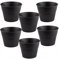 Set 6 galetuse servire cartofi prajit Culinaro 7,5xh6,5cm 140ml,melamina, negu neagra