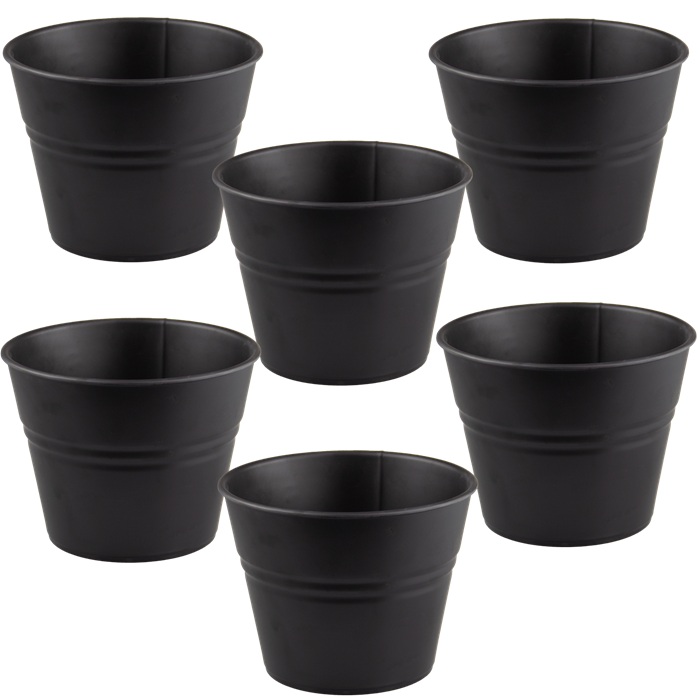 Set 6 galetuse servire cartofi prajit Culinaro 7,5xh6,5cm 140ml,melamina, negu neagra