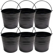 Set 6 galetuse servire cartofi prajiti,snachks FERONYA 16xh14cm culoare neagra