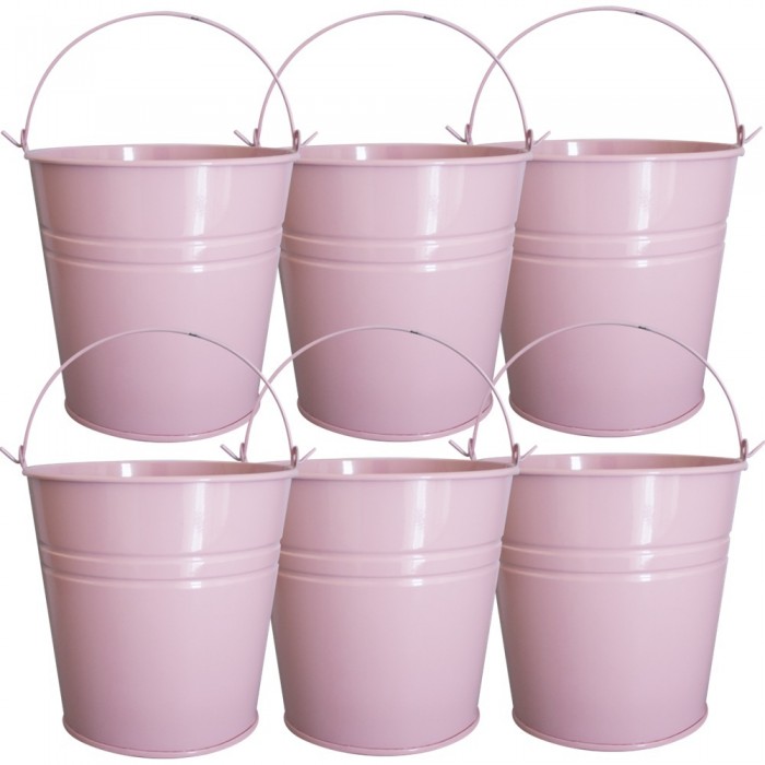 Set 6 galetuse servire cartofi prajiti,snacks FERONYA 12cm culoare roz