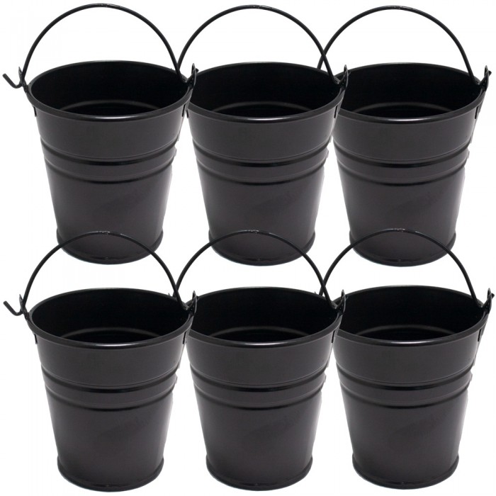 Set 6 galetuse servire cartofi prajiti,snacks FERONYA 9xh9cm culoare neagra