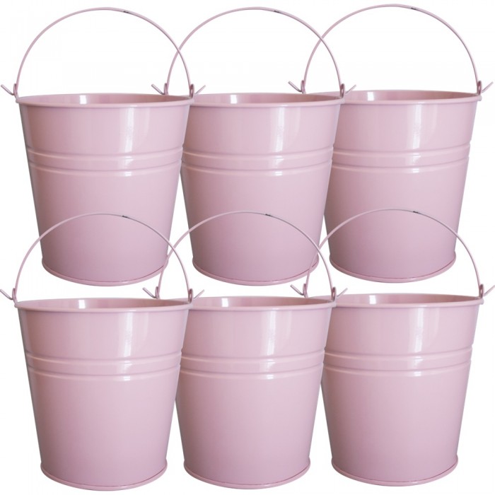 Set 6 galetuse servire cartofi prajiti snacks,suport tacamuri FERONYA 10cm culoare roz