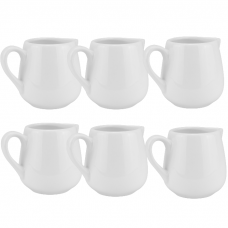 Set 6 latiere cu toarta, portelan Culinaro Vision White 35ml