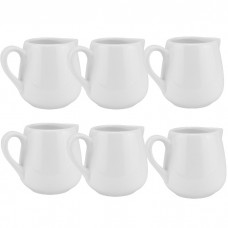 Set 6 latiere cu toarta, portelan  Culinaro Vision White 90ml