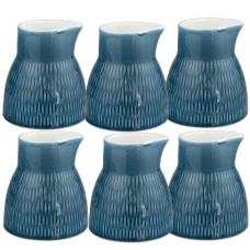 Set 6 latiere din portelan HELLA STEEL BLUE 225ml