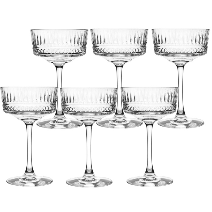 Set 6 pahare cu picior cocktail QUINN 250ml