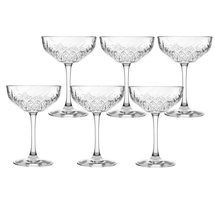 Set 6 pahare cu picior cocktail QUINN 350ml
