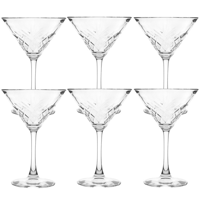 Set 6 pahare cu picior Martini QUINN 230ml
