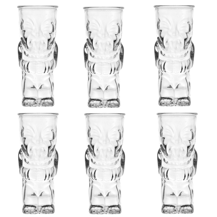 Set 6 pahare fara picior pentru cocktail TIKI 250ml, 7xh16cm