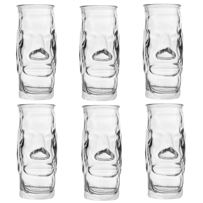 Set 6 pahare fara picior pentru cocktail TIKI 440ml, 7xh16cm