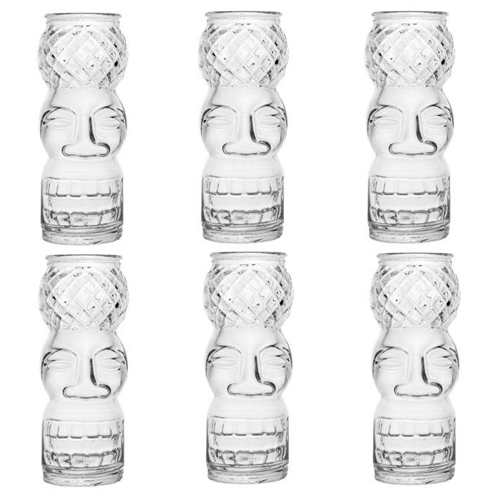 Set 6 pahare fara picior pentru cocktail TIKI 550ml, 7,5xh20cm